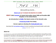Tablet Screenshot of dotlessbraille.org